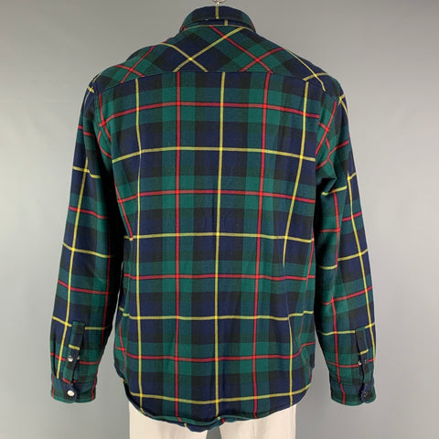 CARTHARTT Size XL Green Red Blackwatch Plaid Cotton Worker Jacket