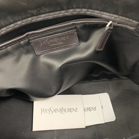 YSL Solid Burnt Orange Leather MUSE Tote Handbag