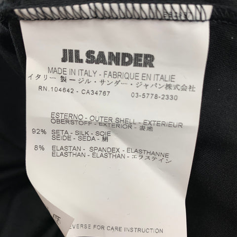 JIL SANDER Size S Black Silk Sleeveless Casual Top
