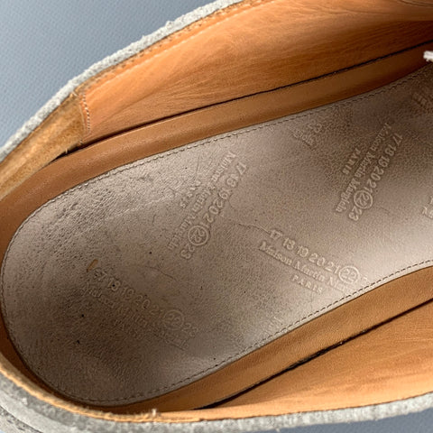 MAISON MARTIN MARGIELA Taille 11 Chaussures à lacets en daim vieilli gris