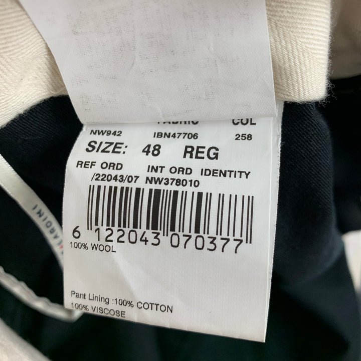 WOOSTER + LARDINI Size 32 Olive Wool Pleated Dress Pants