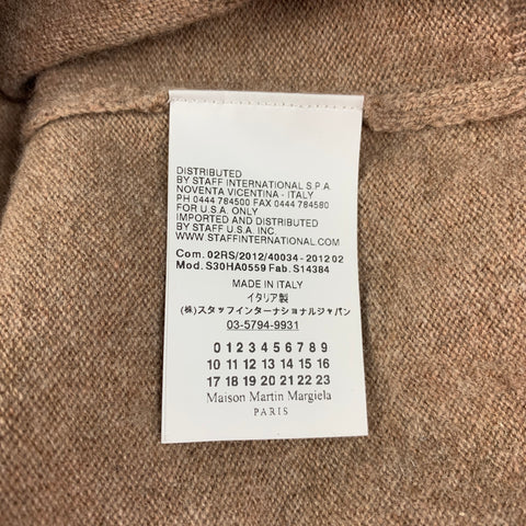 MAISON MARTIN MARGIELA Size M Tan Cashmere V-Neck Pullover