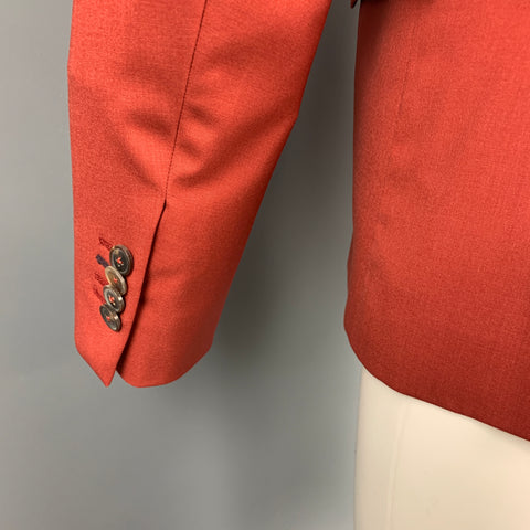 PAUL SMITH Size 38 Brick Wool Notch Lapel Sport Coat