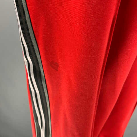 BURBERRY Talla 10 Pantalones casuales de algodón poliéster blanco rojo