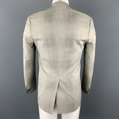 MAISON MARGIELA Sartorial Size 38 Gray Marbled Wool Peak Lapel Double Breasted Sport Coat