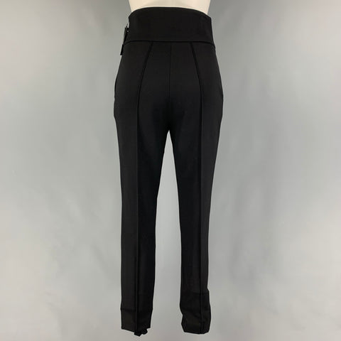 LOULOU STUDIO Size S Black Wool Eastane High Waisted Dress Pants