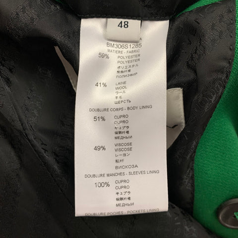 GIVENCHY Pre-Spring 2020 Size 38 Green Polyester Wool Double Breasted Suit