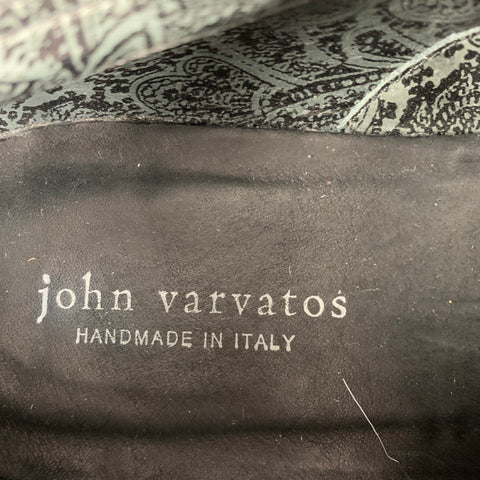 JOHN VARVATOS Size 9 Brown Distressed Leather Loafer Lace Up Shoes