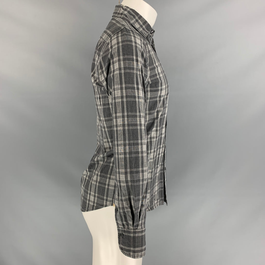 LUXURY 1939 for BELESTO Size S Gray Charcoal Plaid Cotton Long Sleeve Shirt