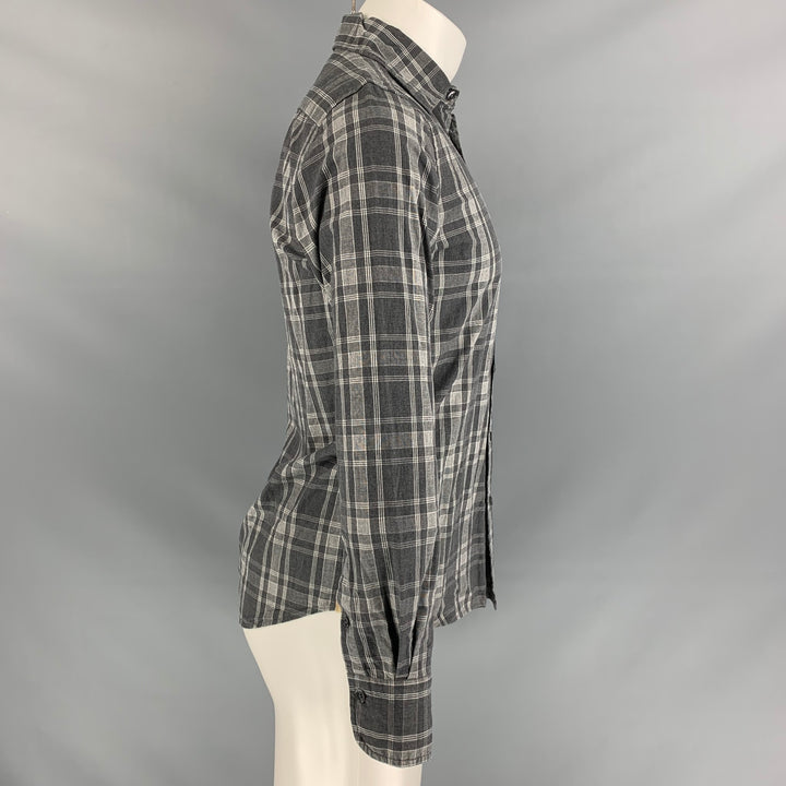 LUXURY 1939 for BELESTO Size S Gray Charcoal Plaid Cotton Long Sleeve Shirt