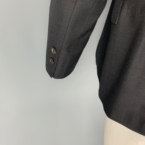 BLACK FLEECE Size 40 Charcoal Wool Notch Lapel Sport Coat