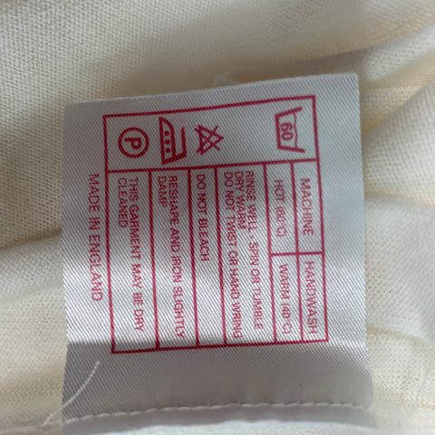 JOHN SMEDLEY Size M Cream Cotton Crew-Neck Pullover