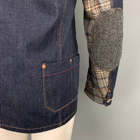JUNYA WATANABE Taille L Veste en jean matières mélangées indigo