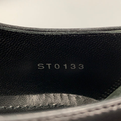 LOUIS VUITTON Size 11 Black Leather Double Monk Strap Loafers