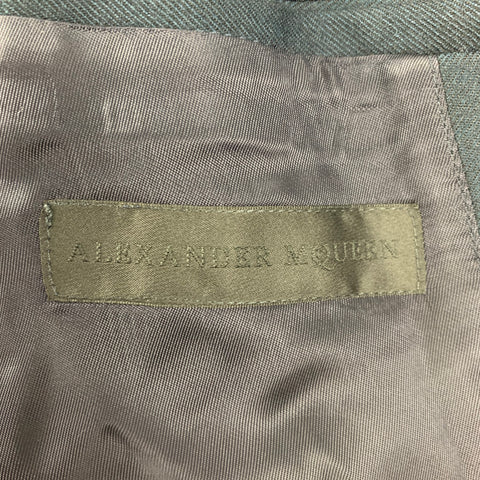 ALEXANDER MCQUEEN Size 44 Navy Wool Shawl Collar Hybrid Sport Coat