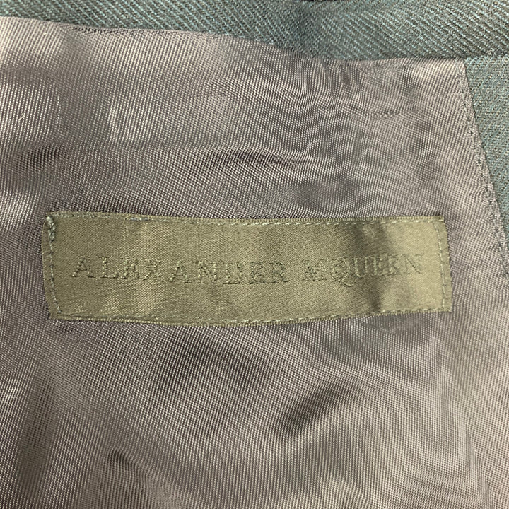 ALEXANDER MCQUEEN Size 44 Navy Wool Shawl Collar Hybrid Sport Coat