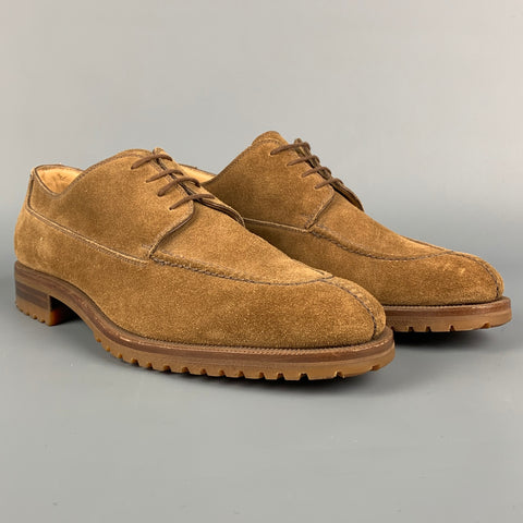 GRAVATI for ARTHUR BEREN Size 8 Tan Textured Leather Lace Up Shoes