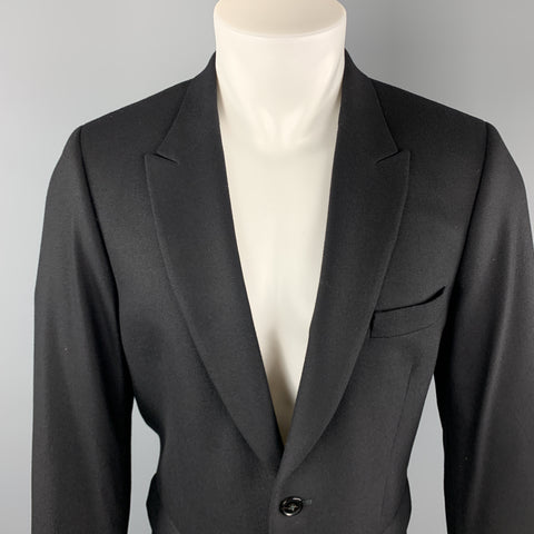 PAUL SMITH Size 40 Black Wool / Cashmere Peak Lapel Sport Coat