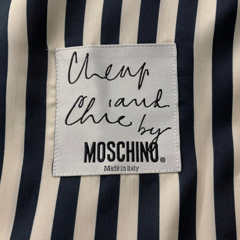 MOSCHINO Cheap and Chic -Martini Cocktail- Size 44  Black White Stripe Cotton Vest