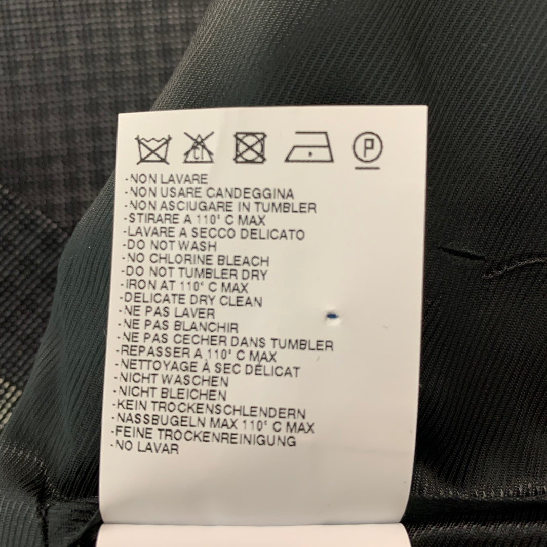 VIKTOR & ROLF Size 38 Grey Black Plaid Wool Silk Notch Lapel Sport Coat