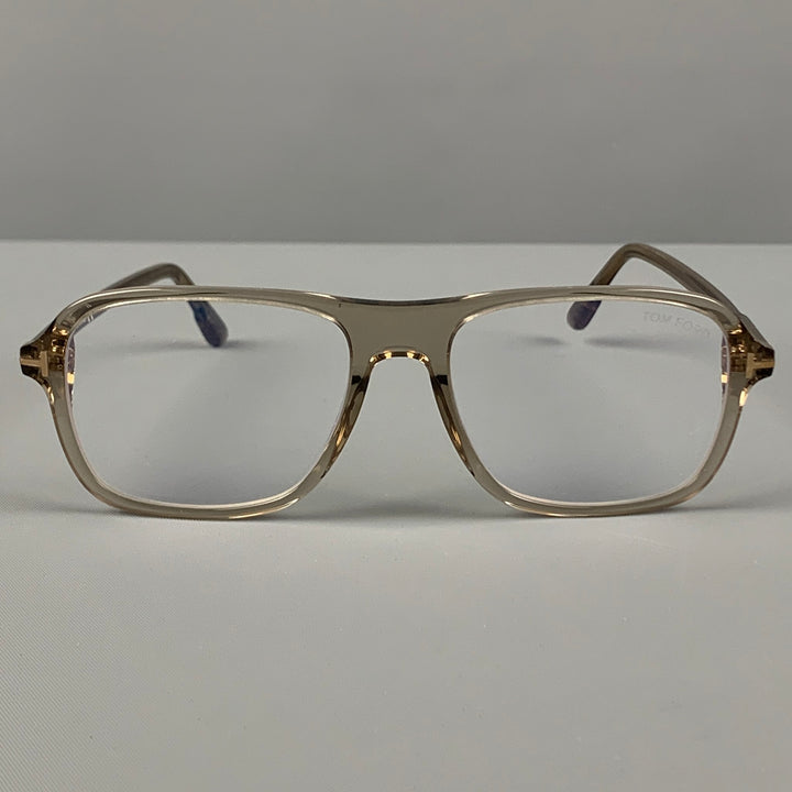 TOM FORD Clear Acetate Square Sunglasses
