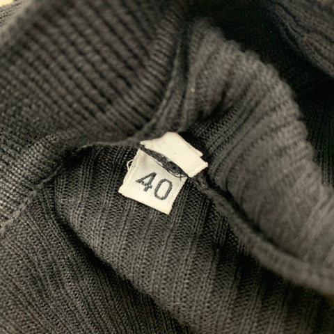 DOLCE &amp; GABBANA Taille 4 Cardigan à col en V côtelé en coton noir