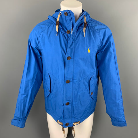 POLO by RALPH LAUREN Size S Blue Cotton / Nylon Hooded Jacket