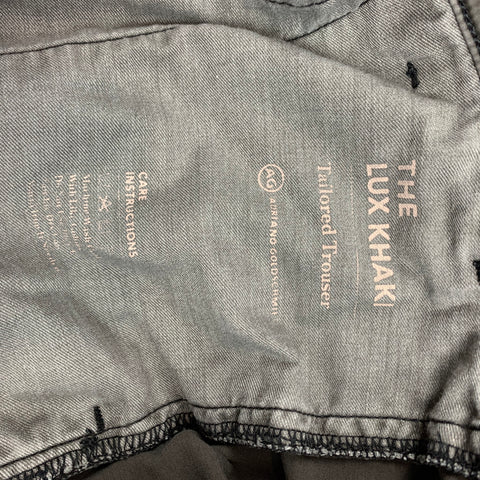 ADRIANO GOLDSCHMIED Size 36 Dark Gray Wash Cotton The Lux Khaki Tailored Trousers