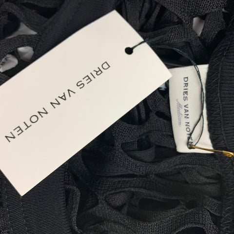 DRIES VAN NOTAN Primavera-Verano 2021 Talla M Jersey Cuello Redondo De Malla De Poliéster Negro