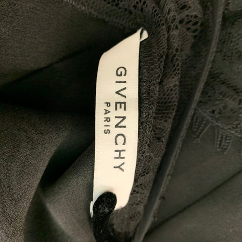 GIVENCHY Size S Black Viscose  Mixed Fabrics Dress Top