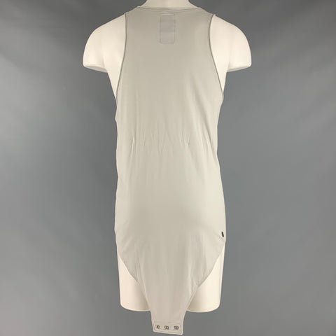 RICK OWENS x CHAMPION Size XXL Grey Embroidery Cotton Snaps Tank Top Bodysuit