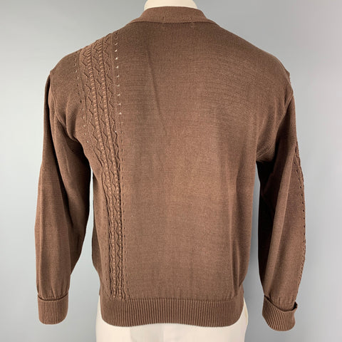 SEDUCTION de NICOLE Taille L Cardigan Col V en Maille Marron