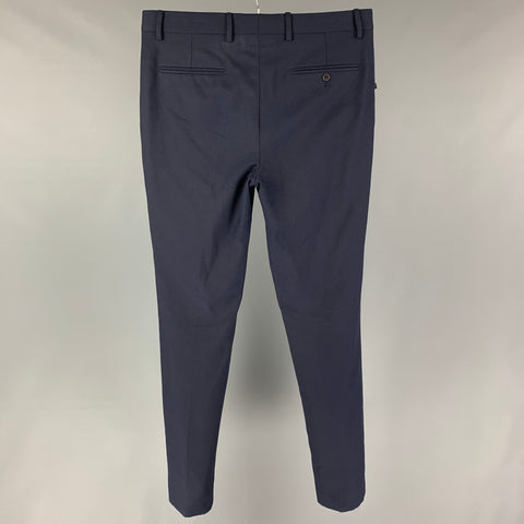 CALVIN KLEIN 205W39NYC x Andy Warhol Size 34 Navy Polyester Viscose Dress Pants