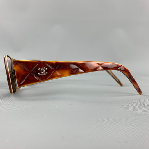 CHANEL Tortoise Shell Textured Acetate Reading Glasses