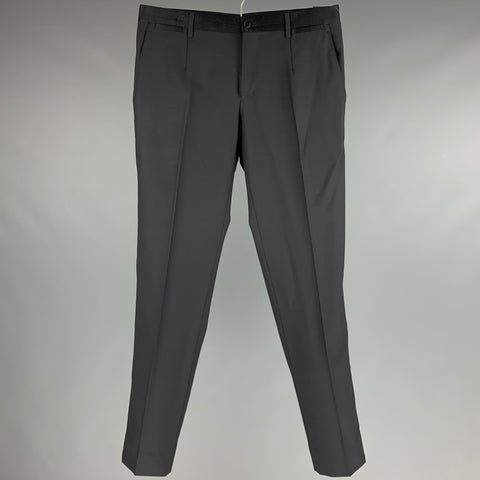 DOLCE & GABBANA Size 30 Black Tuxedo Dress Pants