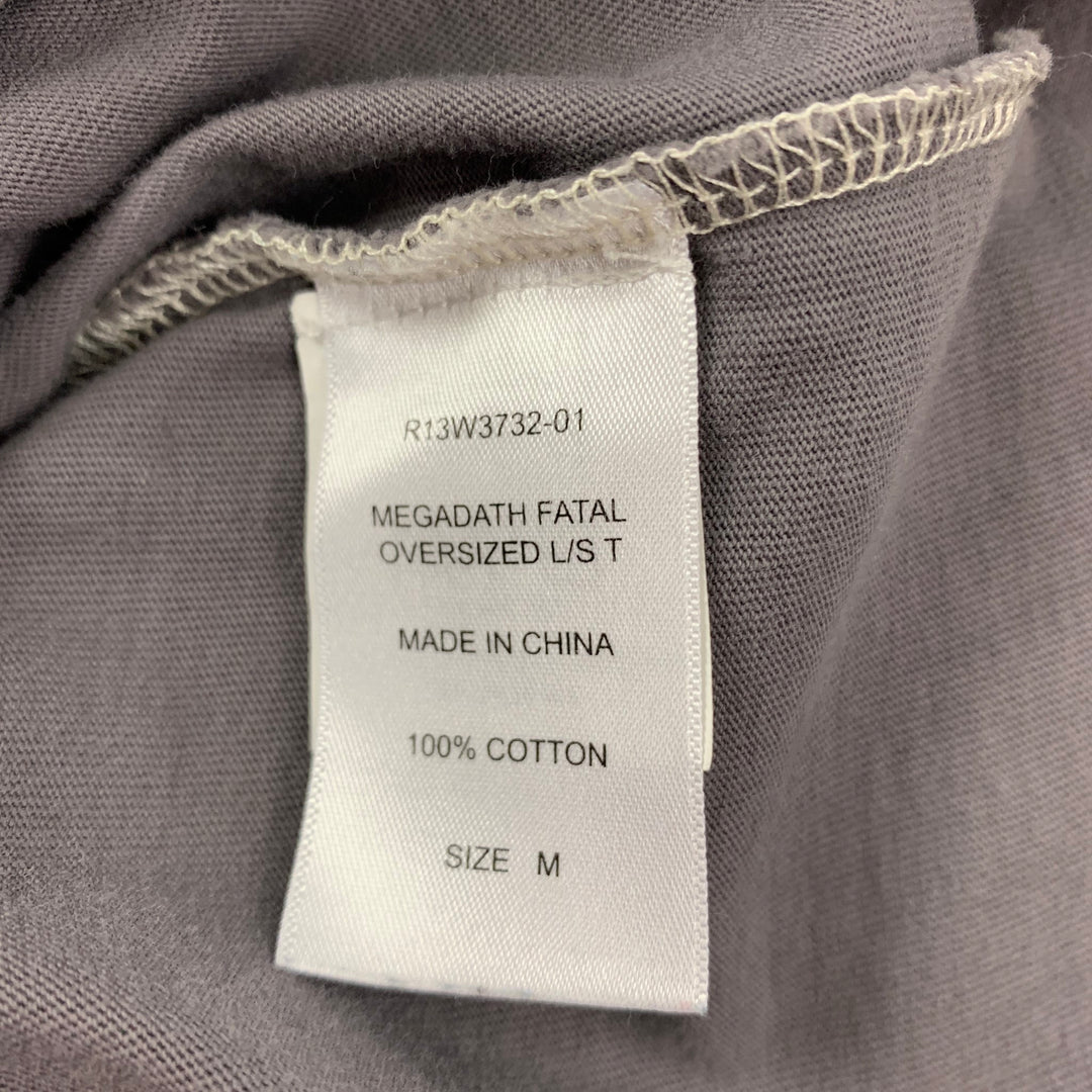 R13 Camiseta Megadeth extragrande con gráfico gris Talla M