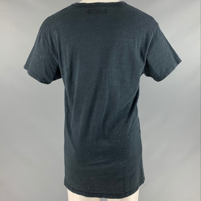 【送料&関税込】AMIRI Grey Cotton T-shirt AMIRI logo-print Cotton T-shirt | Grey | FARFETCH