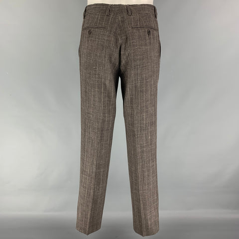 BRUNELLO CUCINELLI Size 38 Brown Wool Blend Notch Lapel Suit
