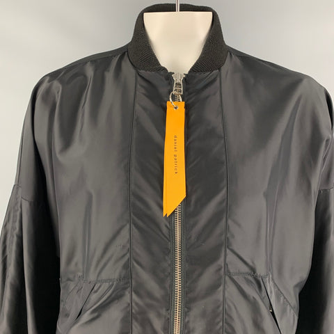 DANIEL PATRICK Size L Black Polyester Bomber Jacket