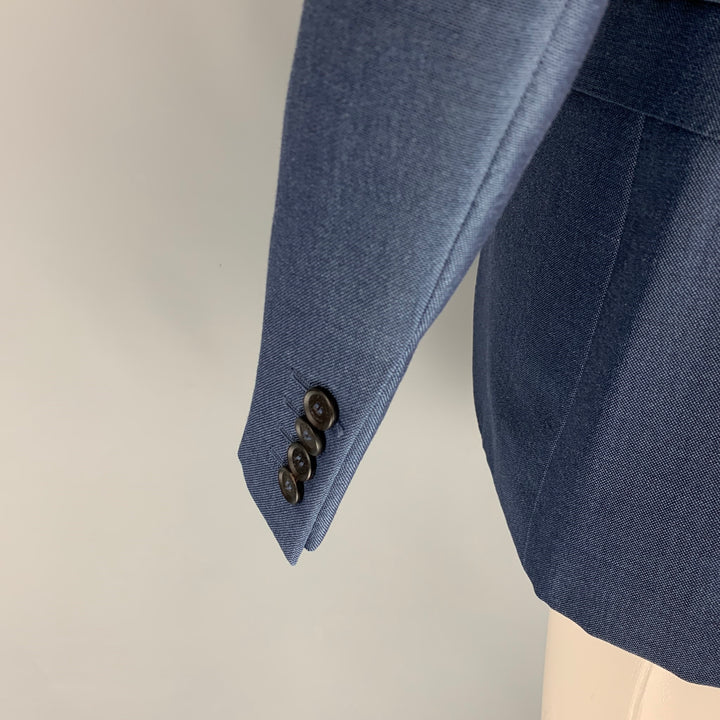 BURBERRY PRORSUM Size 38 Regular Blue Wool / Mohair Notch Lapel Suit