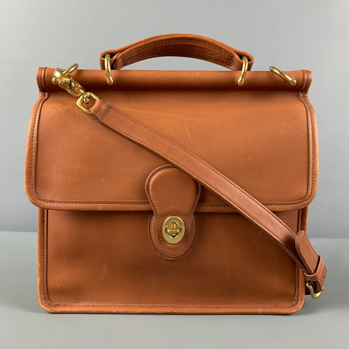Vintage COACH Tan Leather Cross Body Handbag