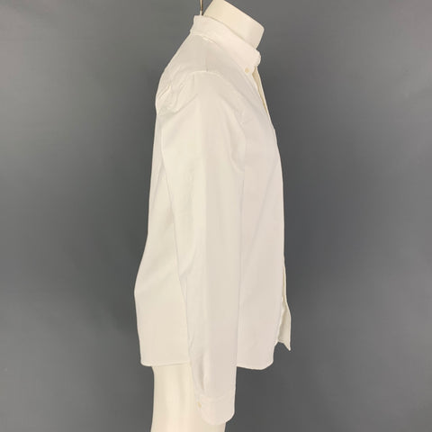 HILL CITY Size S White Cotton Blend Button Down Long Sleeve Shirt
