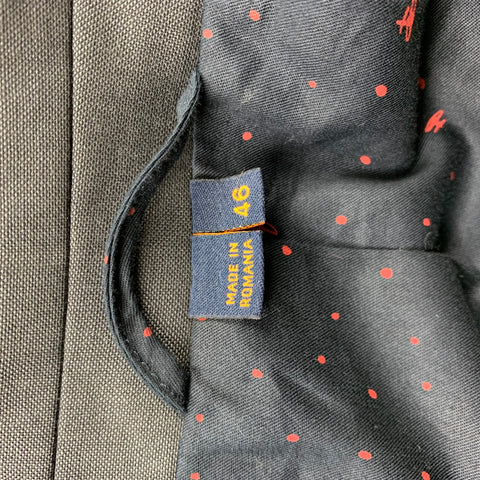 VIVIENNE WESTWOOD MAN James Size 36 Charcoal Wool Peak Lapel Suit