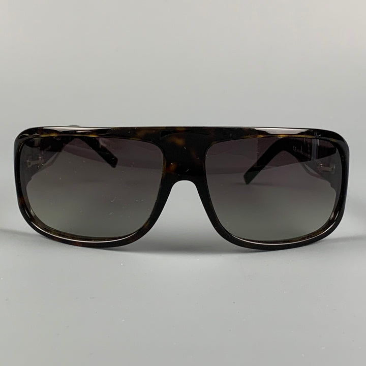 DIOR HOMME Brown Acetate Black Tie Sunglasses