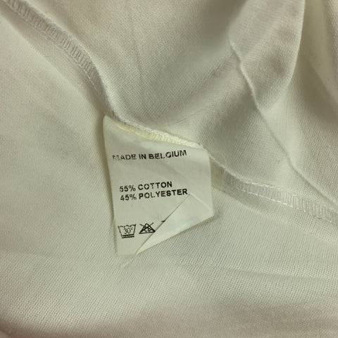 CHRISTOPH BROICH Size M White Wrinkled Cotton / Polyester Crew-Neck Pullover