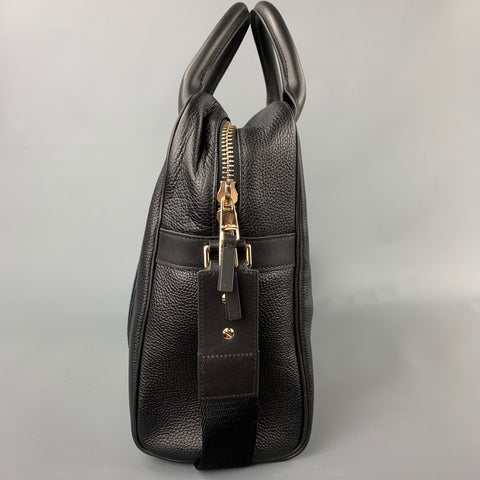 PAUL SMITH Black Pebble Grain Leather Briefcase Bag