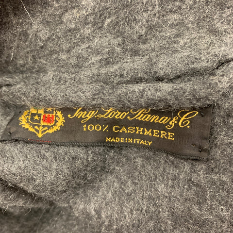 LORO PIANA Size One Size Grey Cashmere Shawl Collar Cape