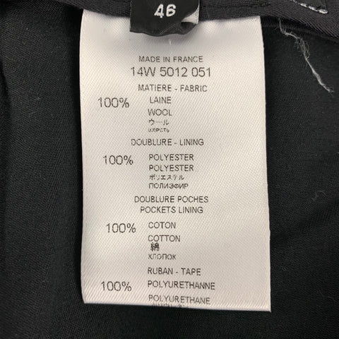 GIVENCHY Fall 2014 Basketball Collection Size 32 Gray Black Wool Wide Leg Dress Pants