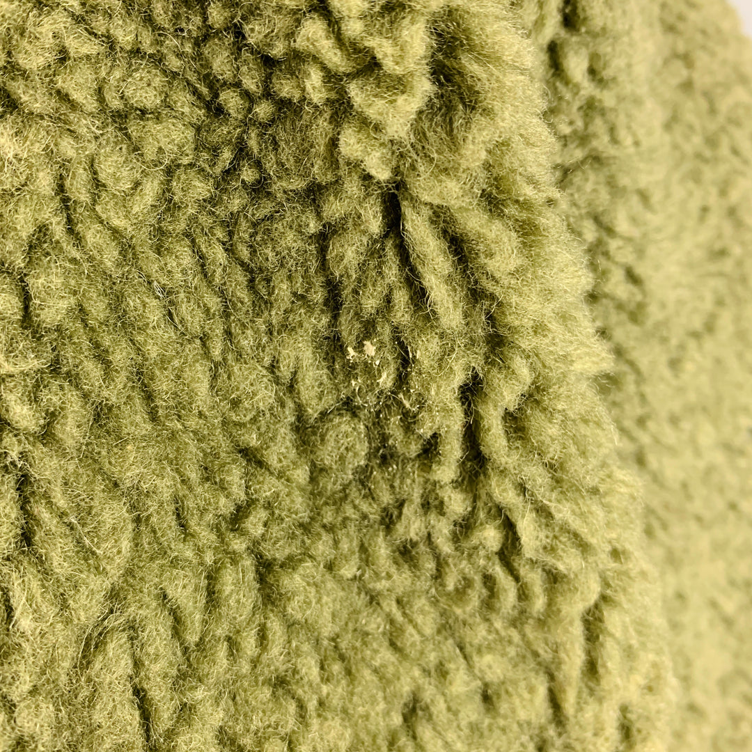 MONCLER GRENOBLE Size XXL Green Navy Fleece Zip Up Jacket