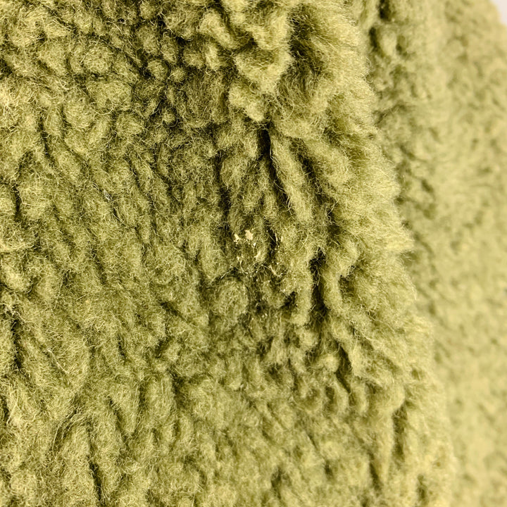 MONCLER GRENOBLE Size XXL Green Navy Fleece Zip Up Jacket